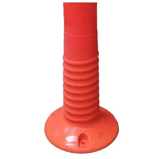 Słupek parkingowy blokujący T-FLEX | PCV, 100 cm, na stopie, elastyczny, uchylny